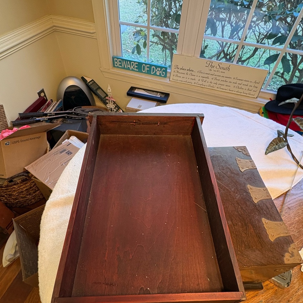 Asian Folding Vanity Mirror Box - Picture 11 of 11
